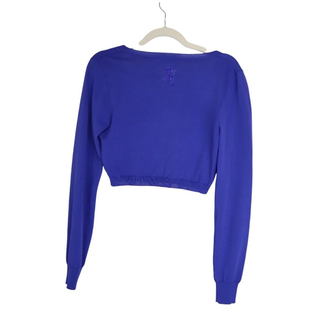 Guess By Marciano Women's Size 4 Button Front Cropped Cardigan Shrug Long Sleeve - Picture 2 of 6